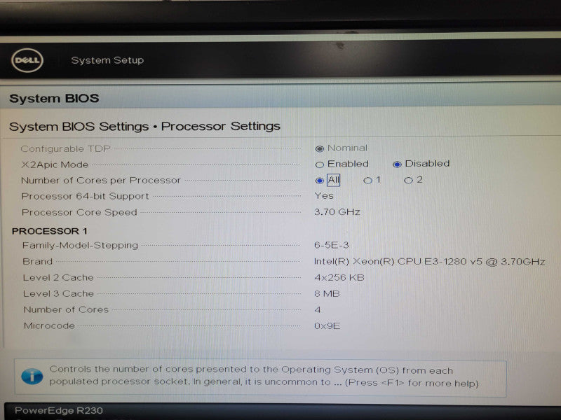 Dell PE R230, Xeon E3-1280v5 3.7GHz, 8GB DDR4, PERC H330, 2x 3.5" HDD Bays _