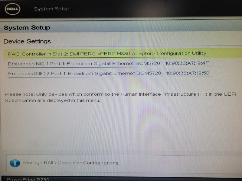 Dell PE R230, Xeon E3-1280v5 3.7GHz, 8GB DDR4, PERC H330, 2x 3.5" HDD Bays _