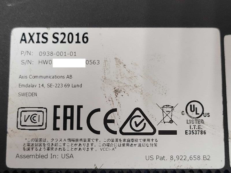 Axis Camera Station S2016 0938-001-01 with 1x 120GB SSD and 2x 4TB HDDs _