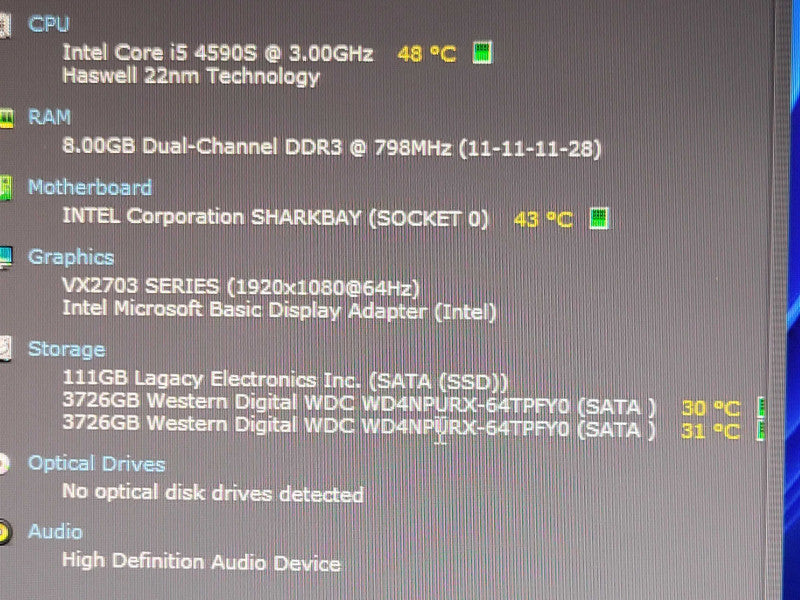 Axis Camera Station S2016 0938-001-01 with 1x 120GB SSD and 2x 4TB HDDs _