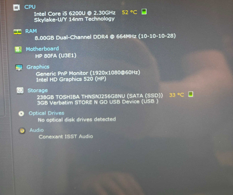 HP EliteBook Folio 1040 G3 TOUCH i5-6200U@2.3GHz 8GB RAM 256GB SSD Q BudLap