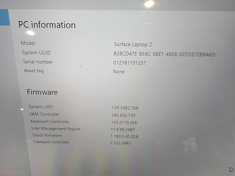 MS Surface Laptop 2 1769 [FOR PARTS]  BudLap