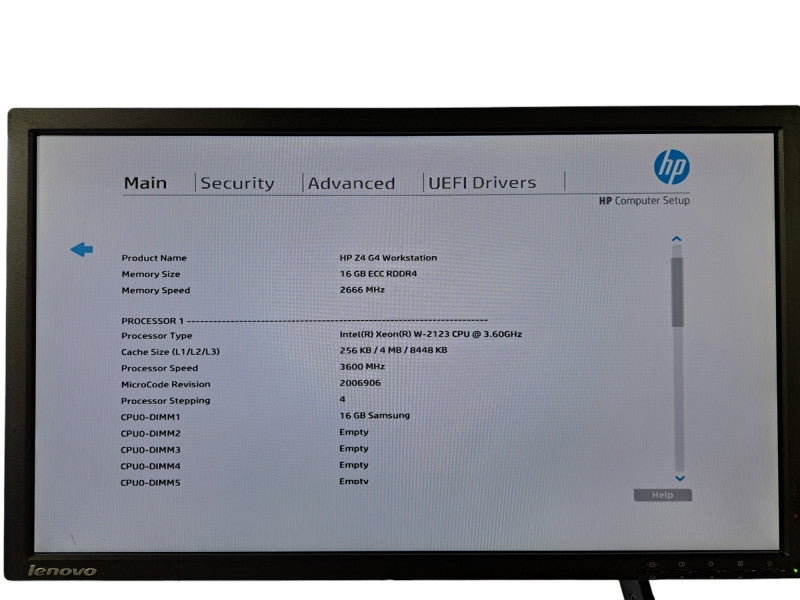 HP Z4 G4 | Xeon W2123 @ 3.60GHz, 16GB DDR4, 512GB NVMe, 3TB HDD, Quadro K4000