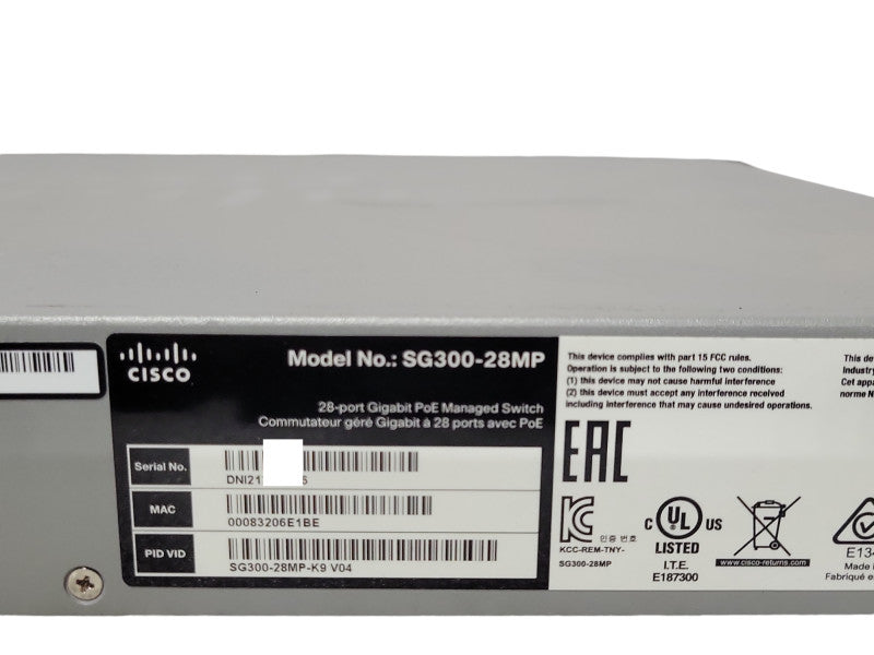 Cisco SG300-28MP-K9 SG300 28 port GIG POE Managed switch Q_