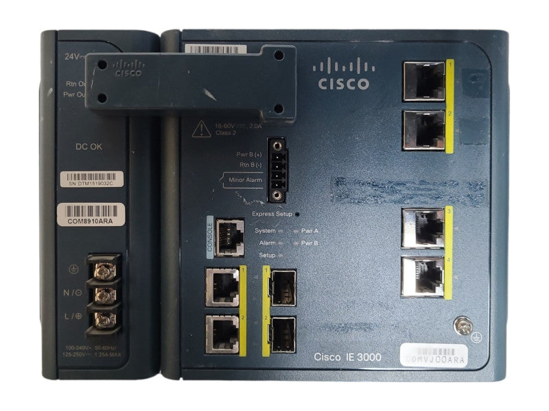 Cisco IE-3000-4TC, 4-Port Layer 3 Industrial Ethernet Switch w/ DC Module