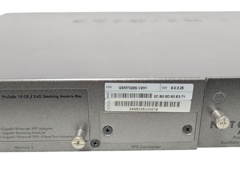 Netgear ProSafe GSM7328S v2 24-PORT Gigabit Managed Stackable L3 Switch _