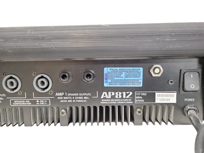 Yorkville AP 812 800 Watt 12 Channel Powered Mixer, READ _