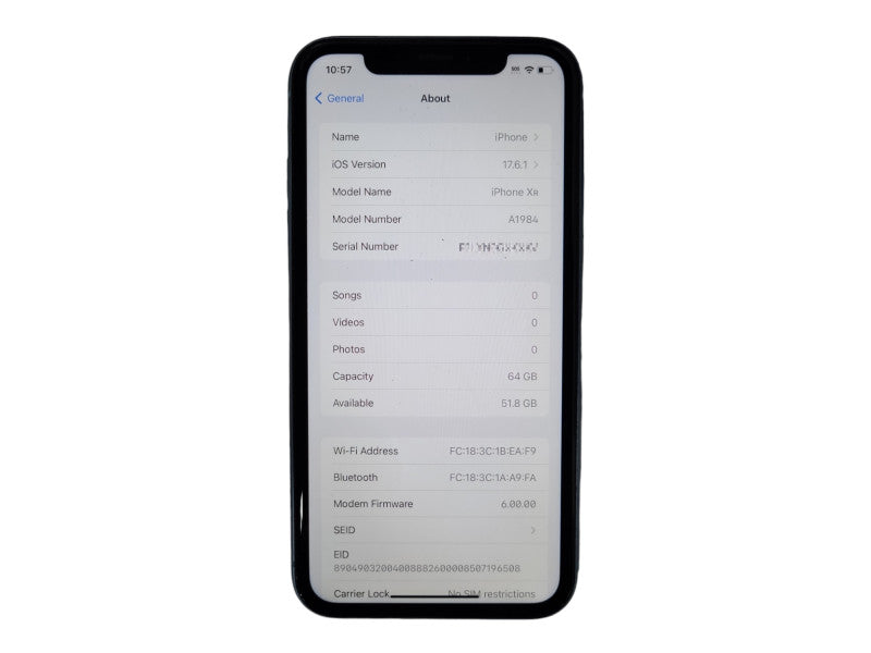 Apple iPhone XR 64GB Blue(A1984), UNLOCKED