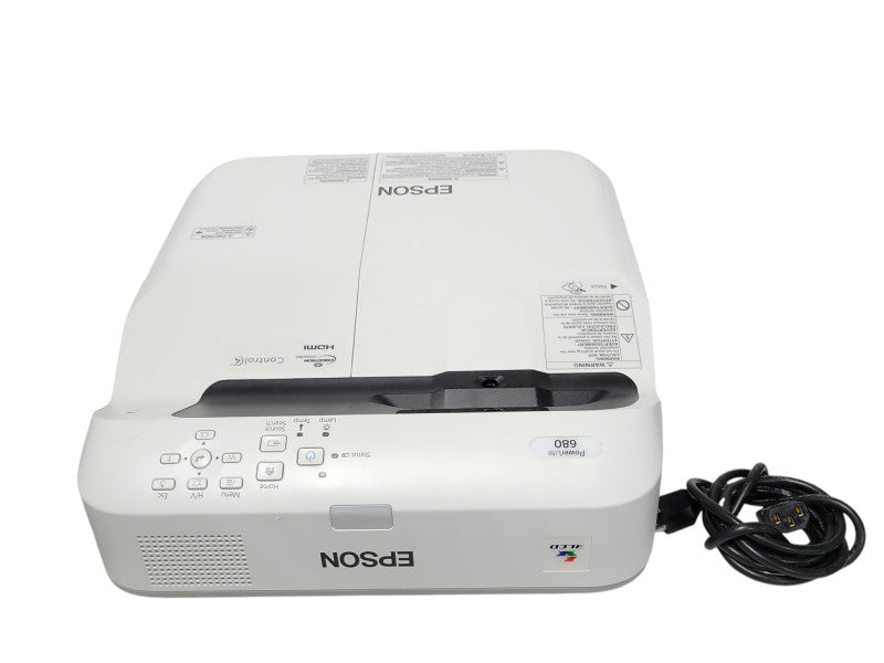 Epson PowerLite 680 XGA 3500 Lumens Short-throw LCD Projector 18 Lamp Hours _