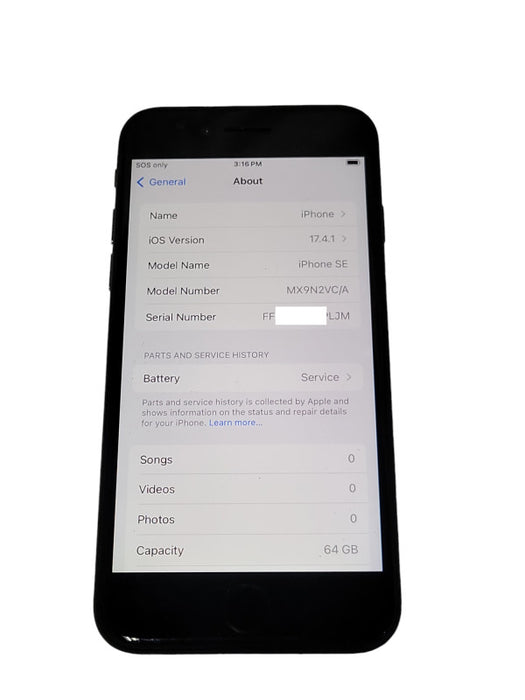 Apple iPhone SE 64GB Unlocked phone Q_