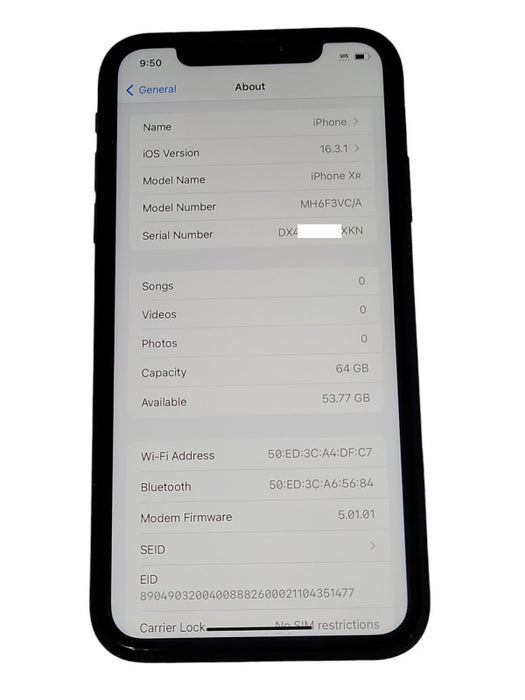 Apple iPhone XR 64GB UNLOCKED, READ _