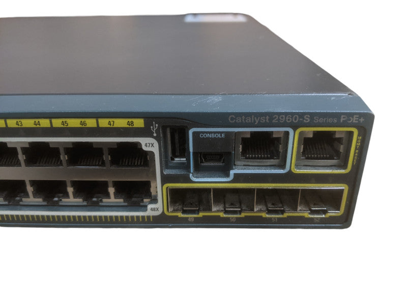 Cisco WS-C2960S-48LPS-L V03 | 48-Port Gigabit PoE+ 370W Managed Switch 4x SFP Q