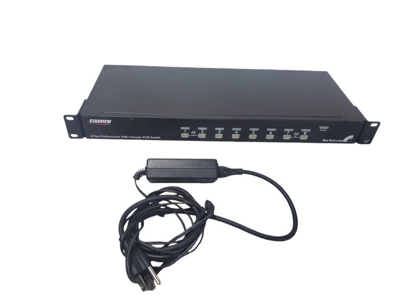 Startech 8 Port Starview PS2+USB KVM Switch SV831H W/ Power Adapter