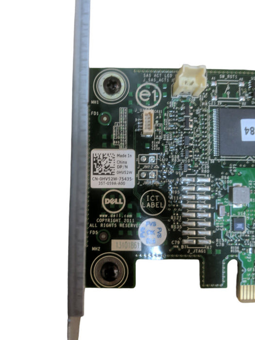Dell PERC H310 RAID Controller | 6GB/S SAS | DP/N: 0HV52W