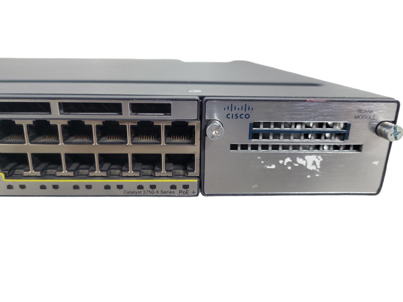 Cisco WS-C3750X-48PF-S | 48-Port Gigabit PoE+ Switch | 1x 1100W PSU *READ* !