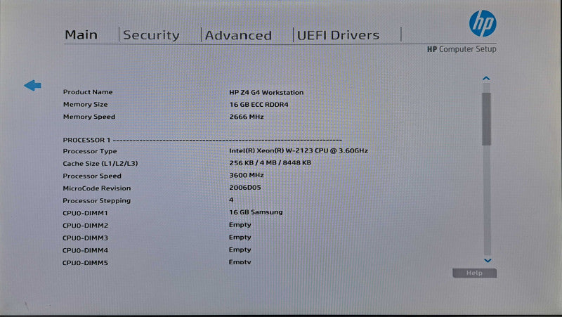 HP Z4 G4 Workstation Xeon W2123 @ 3.60GHz, 16GB DDR4, 512GB NVMe, 3TB HDD