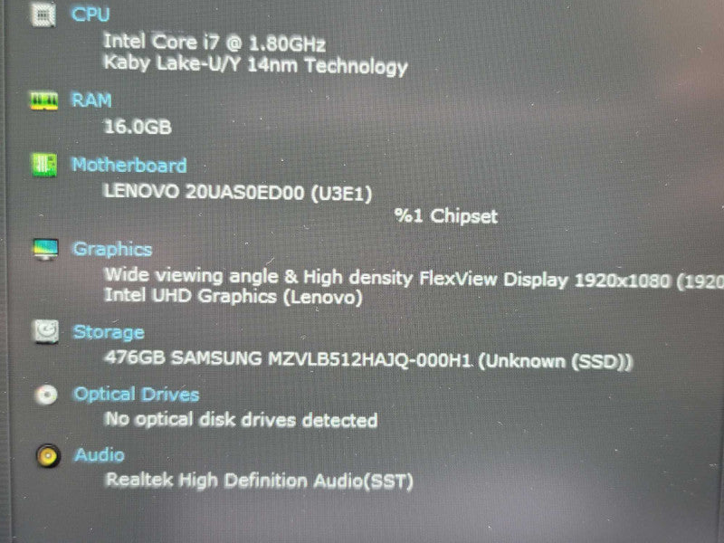 Lenovo ThinkPad X1 Carbon Gen 8| i7-10510U| 16GB RAM| 512GB SSD  β Lap200