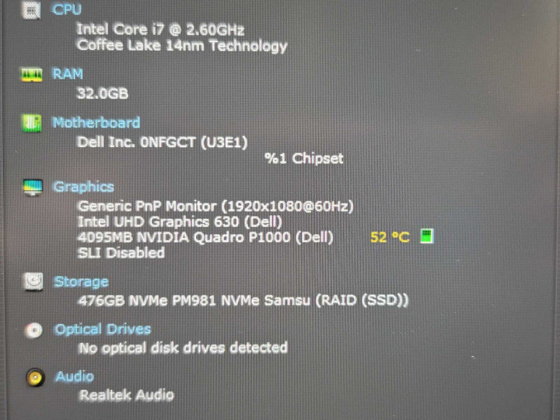 Dell Precision 5530| i7-8850H| 32GB DDR4| Quadro P1000| 512GB SSD READ β Lap200