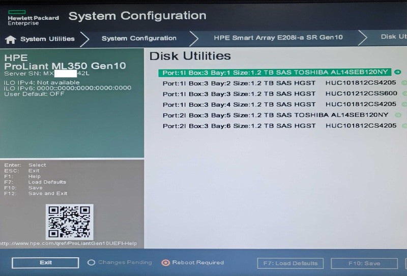 HPE ML350 Gen10 2x Xeon Silver 4110 2.10Ghz 128GB DDR4 E208i-a SR 6x 1.2TB HD _