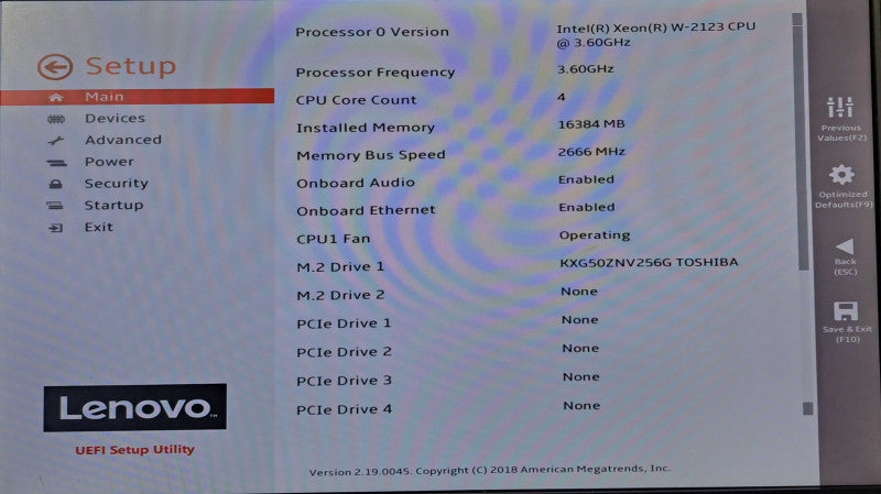 Lenovo ThinkStation P520c, Xeon W-2123 3.60GHz 4C, 16GB DDR4, 256GB NVMe, 2TB HDD, No GPU