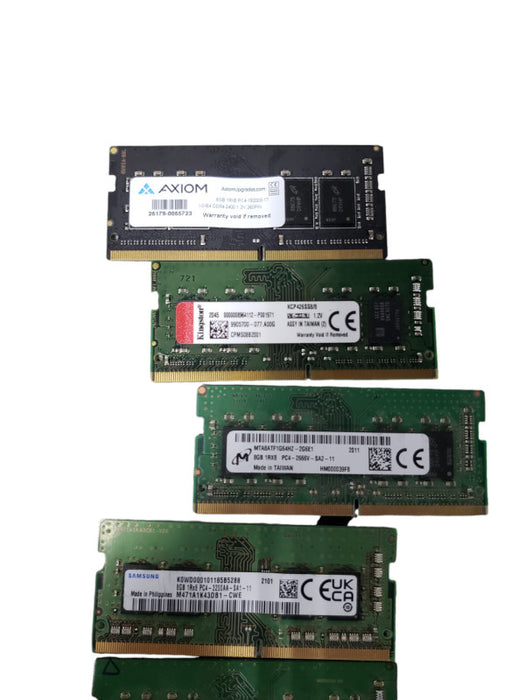 1x From Assorted Brands and Frequency 8GB PC4 Laptop Memory Q
