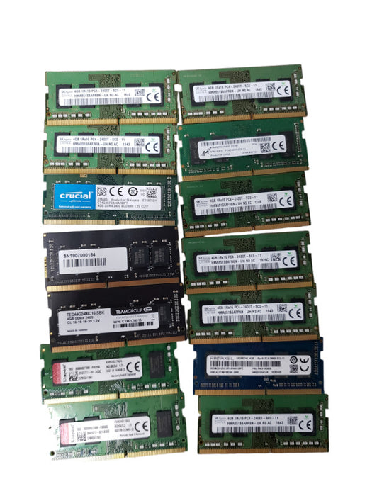 1x Assorted Brands and Frequencies 4GB PC4 Laptop RAM Q