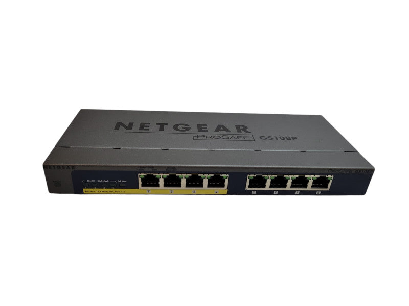 NETGEAR GS1089P Prosafe 8-Port 10/100/1000 Switch w/ 4-Port PoE %