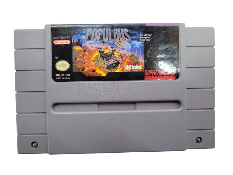 POPULOUS SNES - GAME CATRIDGE ONLY %