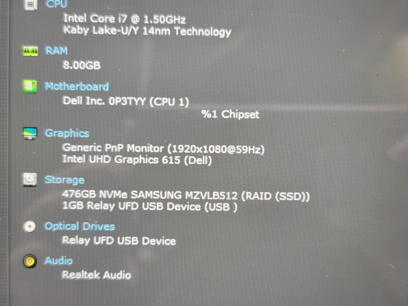 Dell XPS 13 9365| i7-8500Y| 8GB DDR3L| 512GB M.2  β Lap200