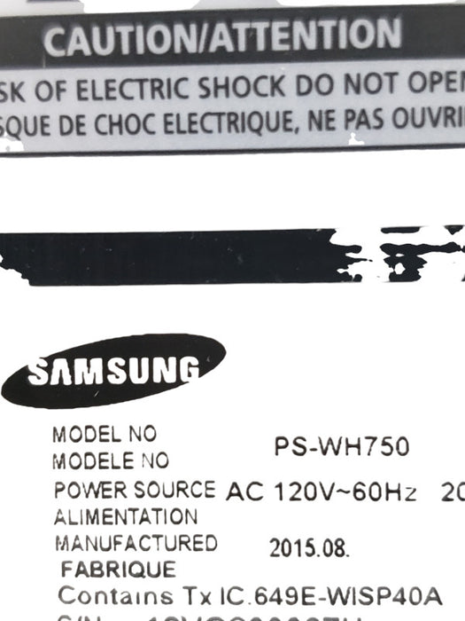 Samsung PS-WH750 Wireless Active Subwoofer