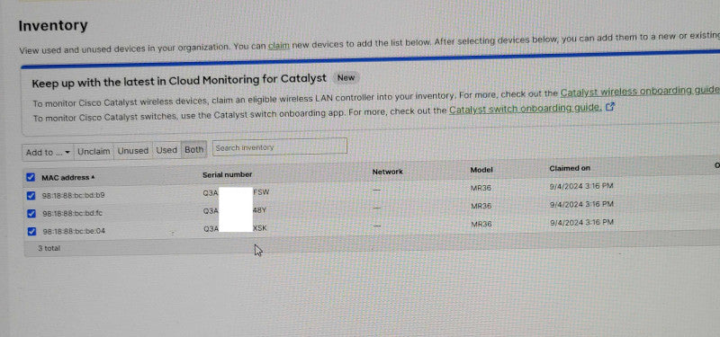 Cisco Meraki MR36 Cloud Managed Wireless Access Point Unclaimed No Mount Q_