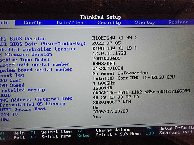 Lenovo ThinkPad L390 Yoga | i5-8265U @1.6GHz | 16GB DDR4 | 256GB SSD  Lap200