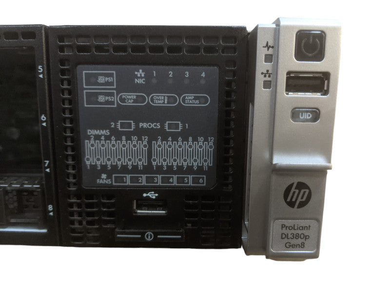 HP Proliant DL380p G8 | 2x Xeon E5-2637 v2 | 128GB DDR3 | No HDD | P420i