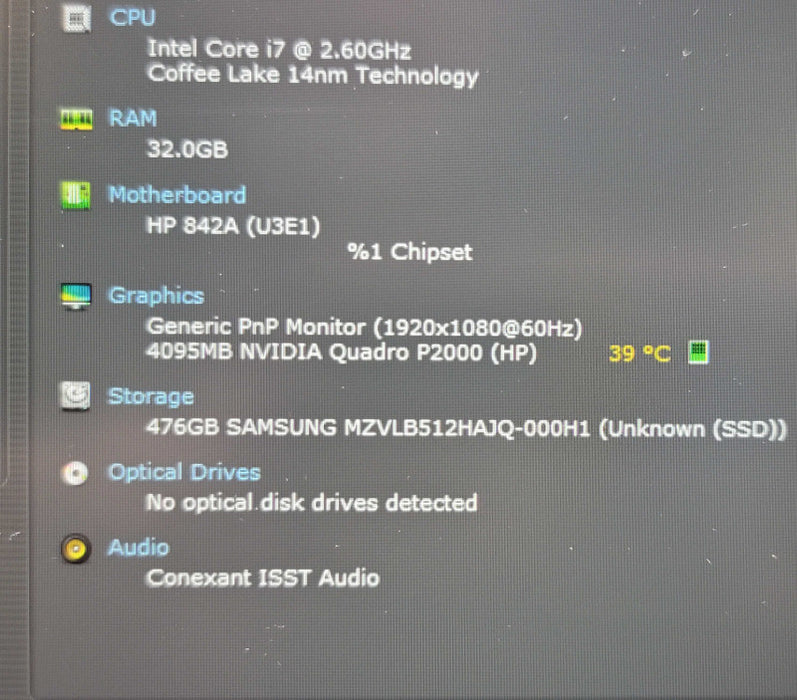HP ZBook 15 G5| i7-8850H| 32GB DDR4| Quadro P2000| 512GB SSD  No AC ADAPTER  β Lap200