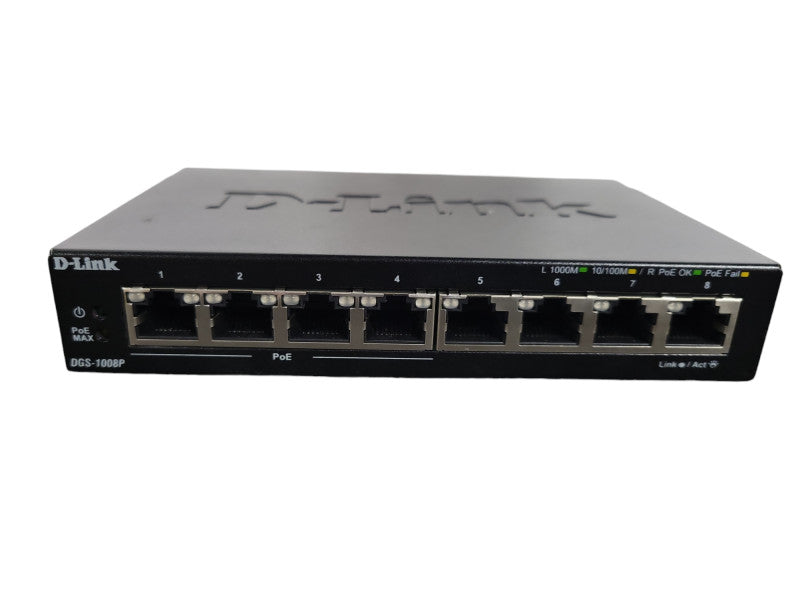 D-Link DGS-1008P 8-Port Gigabit Desktop PoE Switch !