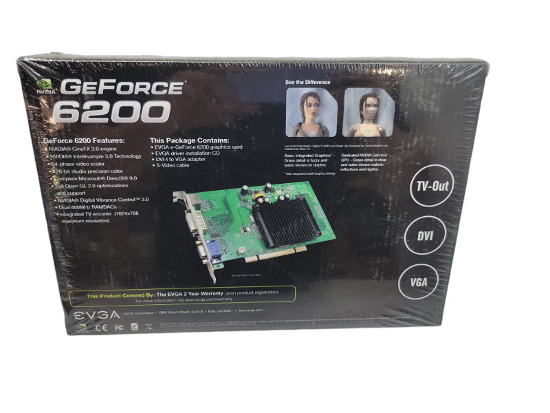 EVGA NVIDIA GeForce 6200 512MB DDR2 PCI SDRAM Video Card 512-P1-N402-LR %