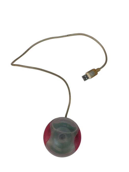 Vintage Apple Macintosh Single Button HockeyPuck Pink RollerBall Mouse M4848 =
