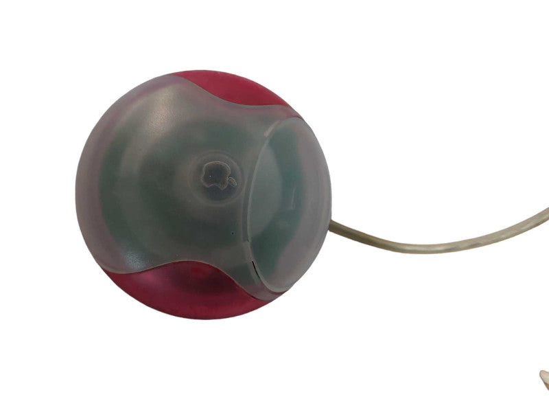 Vintage Apple Macintosh Single Button HockeyPuck Pink RollerBall Mouse M4848 =