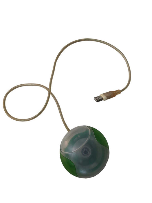Vintage Apple Macintosh Single Button HockeyPuck Green RollerBall Mouse M4848 =