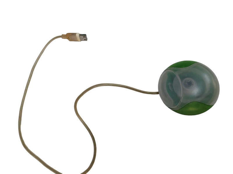 Vintage Apple Macintosh Single Button HockeyPuck Green RollerBall Mouse M4848 =