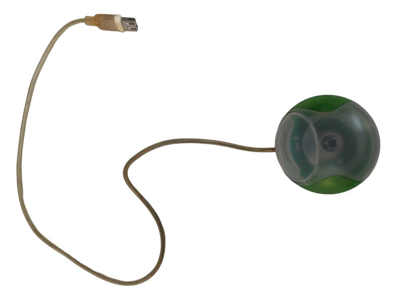 Vintage Apple Macintosh Single Button HockeyPuck Green RollerBall Mouse M4848 =