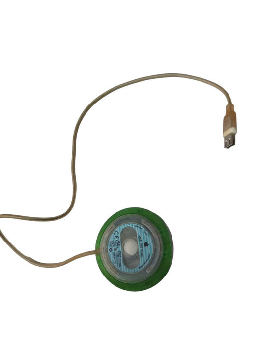 Vintage Apple Macintosh Single Button HockeyPuck Green RollerBall Mouse M4848 =