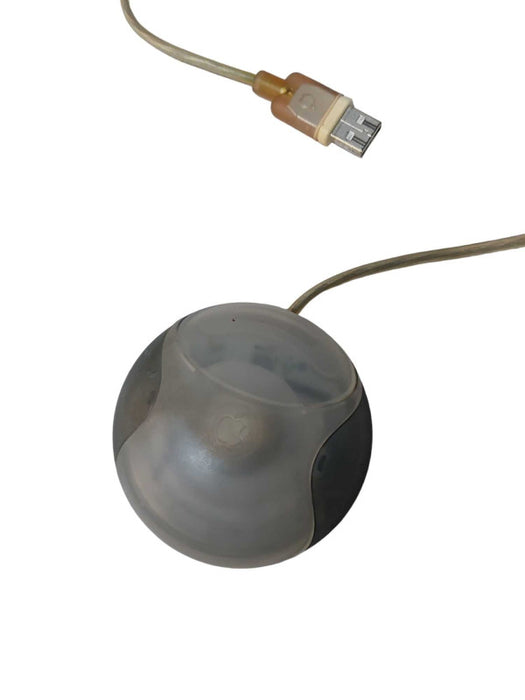Vintage Apple Macintosh Single Button HockeyPuck Grey RollerBall Mouse M4848 =