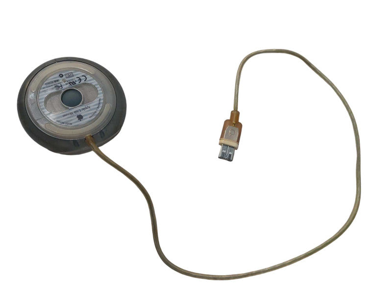 Vintage Apple Macintosh Single Button HockeyPuck Grey RollerBall Mouse M4848 =