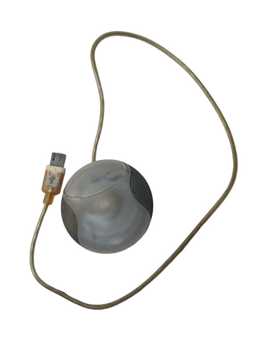 Vintage Apple Macintosh Single Button HockeyPuck Grey RollerBall Mouse M4848 =