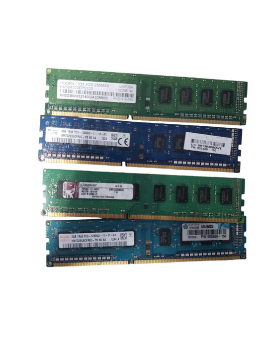 1x 2GB PC3 Desktop Memory From Assorted Brands and Frequencies Q