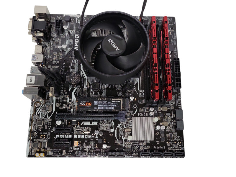 Asus Prime B350M-A Board with AMD Ryzen7 1700 CPU 8GB DDR4 RAM 250GB SSD _