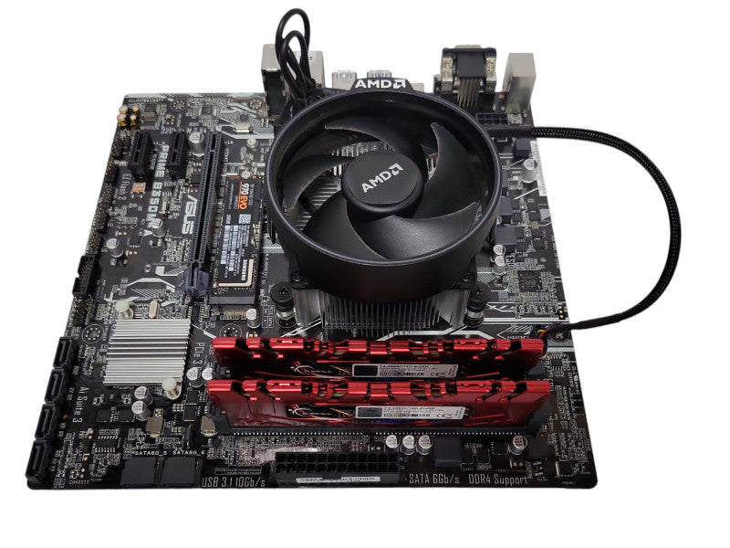 Asus Prime B350M-A Board with AMD Ryzen7 1700 CPU 8GB DDR4 RAM 250GB SSD _