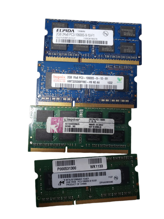 1x 2GB PC3 Laptop Memory From Assorted Brands and Frequencies  Q