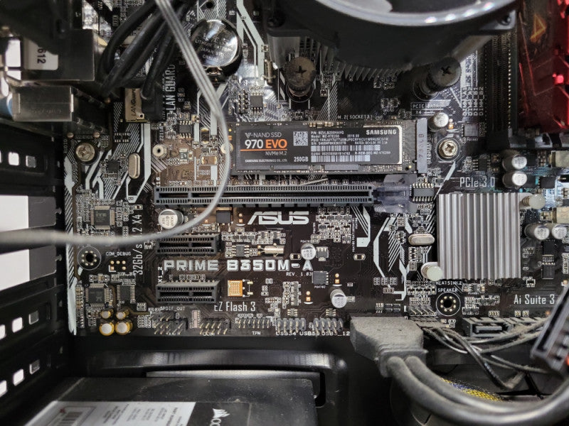 Custom Asus Prime B350M-A PC W/ AMD Ryzen7 1700 CPU 8GB DDR4 RAM 250GB SSD _